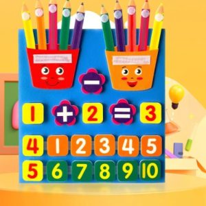 Tablero Montessori de Felpa para Matemáticas.