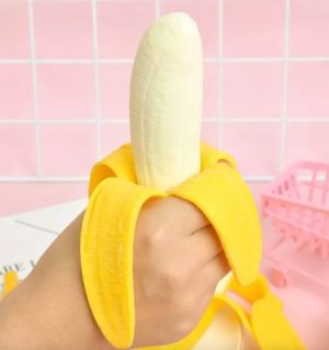 Banana Realista Suave Y Elástica Juguete Antiestrés Squishy