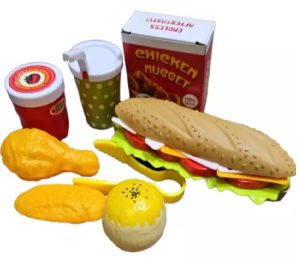 0000101 0001 Comida Rápida con Sandwich (combo) Juguete Didactico