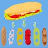 0000101 0001000100023 Comida Rápida con Sandwich (combo) Juguete Didactico