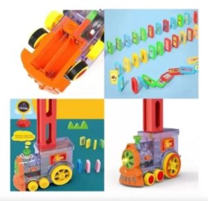 Domino Train Tren De Juguete Automático Con Fichas De Domino
