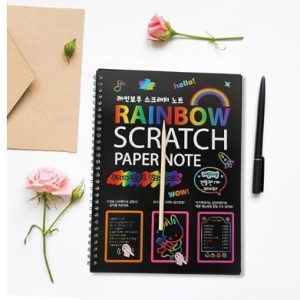 51m98WKeSSL._AC_US100_ Libro Para Raspar Multicolor, Palito Y 2 Reglas De Figuras