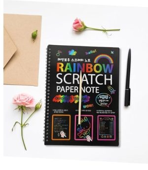 Libro Para Raspar Multicolor, Palito Y 2 Reglas De Figuras