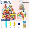 Bloques Magnéticos De Barras 100 Pcs. Juego De Construcción