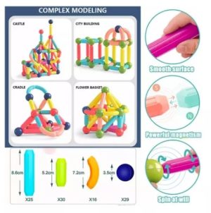 Bloques Magnéticos De Barras 100 Pcs. Juego De Construcción