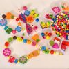 Kit Con 500 Cuentas O Mostacillas De Madera Para Collares