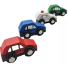 Colección De 4 Autos De Policía -madera-