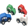 Colección De 4 Autos De Policía -madera-