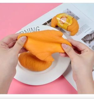 Croissant Realista Y Suave Juguete Antiestrés Squishy.