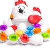 Set De Gallina Y Huevos Montesori. Juguete Didáctico Parear