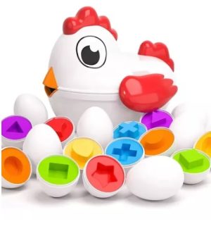 Set De Gallina Y Huevos Montesori. Juguete Didáctico Parear