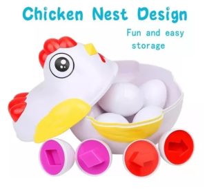 Set De Gallina Y Huevos Montesori. Juguete Didáctico Parear