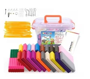Kit De 24 Arcillas Poliméricas Con Accesorios Y Manual