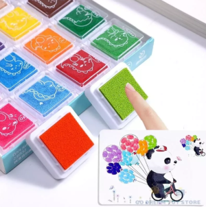 Kit De 12 Laminas Y 12 Pinturas De Dedos. Material Didáctico