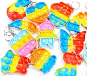 Pack De 12 Pop It Llaveros Formas Surtidas