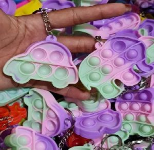 Pack De 12 Pop It Llaveros Formas Surtidas