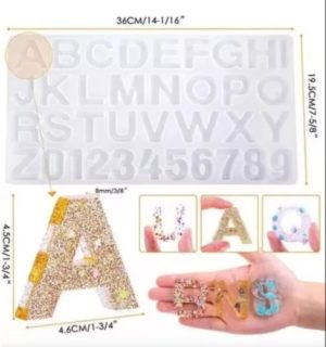 Kit Para Hacer Llaveros De Letras Con Resina Epoxica