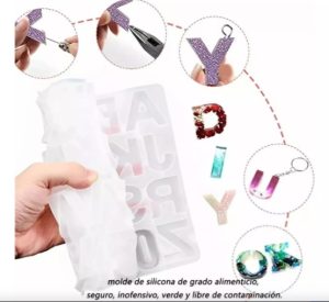 Kit Para Hacer Llaveros De Letras Con Resina Epoxica