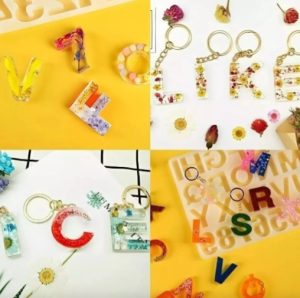 Kit Para Hacer Llaveros De Letras Con Resina Epoxica