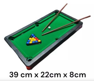 mini pool 001002003 Mini Mesa De Pool, 16 Bolas Y 2 Tacos
