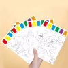 Pack De 8 Hojas Para Pintar Acuarelables Más Pincel.