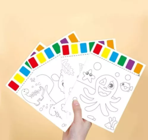 Pack De 8 Hojas Para Pintar Acuarelables Más Pincel.