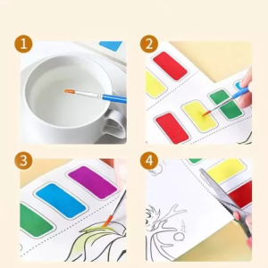 Pack De 8 Hojas Para Pintar Acuarelables Más Pincel.