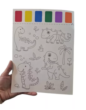 Pack De 8 Hojas Para Pintar Acuarelables Más Pincel.