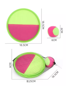 Juguete Motricidad, Lanzar Atrapar Pelota +2 Raqueta Velcro
