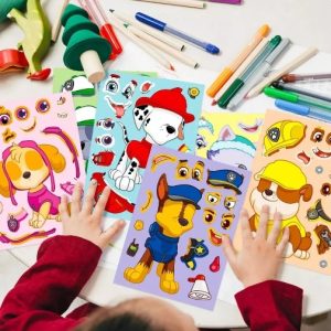 Kit 6 Hojas De Stickers De Paw Patrol