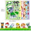 Kit 6 Hojas De Stickers De Paw Patrol