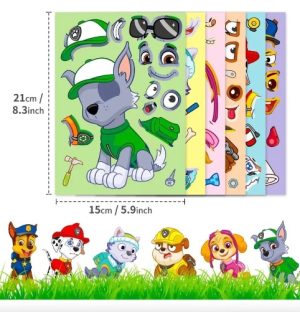 Kit 6 Hojas De Stickers De Paw Patrol