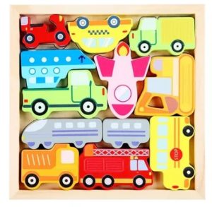 Bloques Puzzle Diseño Retro, Infantil01 Bloques Puzzle Diseño Retro, Infantil