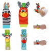 Pack De 4 Sonajeros Para Bebé, Pulseras Y Medias De Jirafa