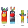 Pack De 4 Sonajeros Para Bebé, Pulseras Y Medias De Jirafa