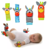 Pack De 4 Sonajeros Para Bebé, Pulseras Y Medias De Jirafa