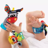 Pack De 4 Sonajeros Para Bebé, Pulseras Y Medias De Jirafa