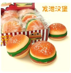 Hamburguesa Realista y Suave. Juguete Antiestrés Squishy.