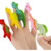 Pack De 6 Dinosaurios De Silicona Para Dedos. Estira Y Lanza