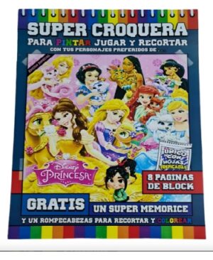 Super Croquera Para Pintar, Jugar Y Recortar "Princesas"