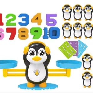Balanza Numérica De Pinguino. Conteo, Sumas Y Restas