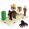 Set 2 Bases Magnéticas, 3 Cubos Más Personajes De Minecraft