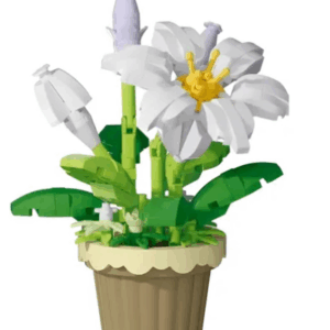 Juego De Bloques De Construcción De Macetero Con Flores
