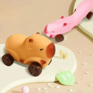Squishy Capibara en Arena Tipo Autito
