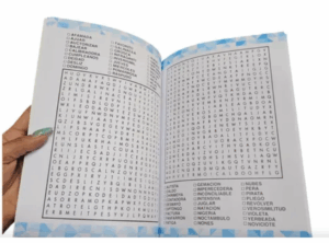 Libro De 62 Sopas De Letras En Español. Pasatiempos