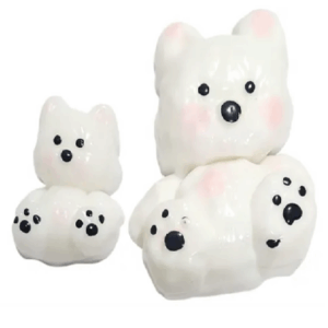 Pack De 2 Squishy De Ositos Blancos Ultrasuaves Y Pegajosos