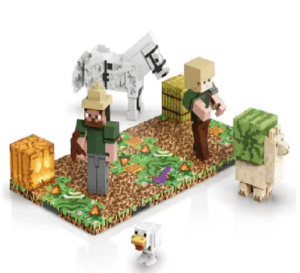 Set 2 Bases Magnéticas, 3 Cubos Más Personajes De Minecraft