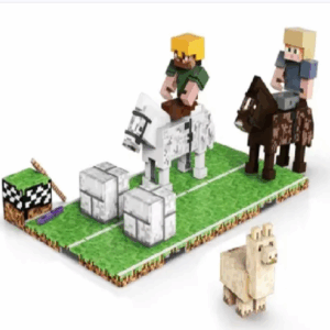 Set 2 Bases Magnéticas, 3 Cubos Más Personajes De Minecraft