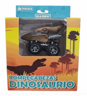 Auto De Dinosaurio Más Rompecabezas De 16 Piezas